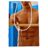 SlipperyJoe Musculus man abs locker Raum gekachelt Mittlere Geschenktüte (Vorderseite)