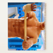 SlipperyJoe Musculus man abs locker Raum gekachelt Planer (Rückseite)