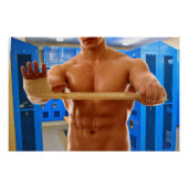 SlipperyJoe Musculus man abs locker Raum gekachelt Poster (Vorderseite)