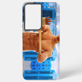 SlipperyJoe Musculus man abs locker Raum gekachelt Samsung Galaxy Hülle (Rückseite)