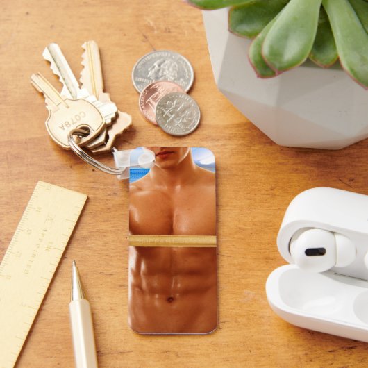 SlipperyJoe Musculus man abs locker Raum gekachelt Schlüsselanhänger (Schreibtisch)