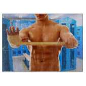 SlipperyJoe Musculus man abs locker Raum gekachelt Schneidebrett (Vorderseite)