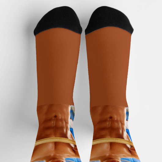 SlipperyJoe Musculus man abs locker Raum gekachelt Socken (Oben)