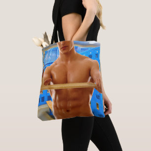 SlipperyJoe Musculus man abs locker Raum gekachelt Tasche