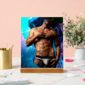 SlipperyJoe Muskel-Unterhosen-Wulst lebhaft h Acrylschild (Hochzeit)