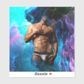 SlipperyJoe Muskel-Unterhosen-Wulst lebhaft h Aufkleber (Blatt)