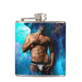 SlipperyJoe Muskel-Unterhosen-Wulst lebhaft h Flachmann (Vorderseite)