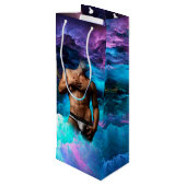 SlipperyJoe Muskel-Unterhosen-Wulst lebhaft h Geschenktüte Für Weinflaschen (Rückseite Schrägansicht)