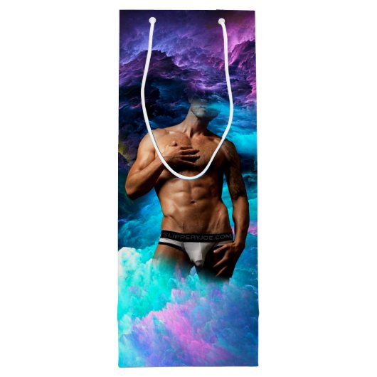 SlipperyJoe Muskel-Unterhosen-Wulst lebhaft h Geschenktüte Für Weinflaschen (Rückseite)