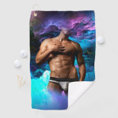 SlipperyJoe Muskel-Unterhosen-Wulst lebhaft h Golfhandtuch (Insitu)