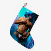 SlipperyJoe Muskel-Unterhosen-Wulst lebhaft h Kleiner Weihnachtsstrumpf (Vorderansicht (hängend))