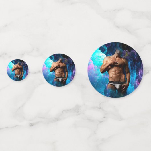 SlipperyJoe Muskel-Unterhosen-Wulst lebhaft h Konfetti (Rückseiten)