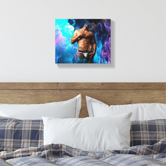 SlipperyJoe Muskel-Unterhosen-Wulst lebhaft h Leinwanddruck (Insitu (Schlafzimmer))