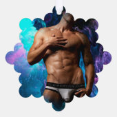 SlipperyJoe Muskel-Unterhosen-Wulst lebhaft h Ornament Karte (Rückseite)