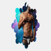 SlipperyJoe Muskel-Unterhosen-Wulst lebhaft h Ornament Karte (Rechts)