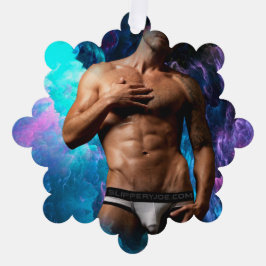 SlipperyJoe Muskel-Unterhosen-Wulst lebhaft h Ornament Karte