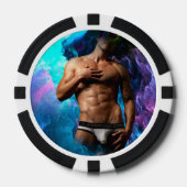 SlipperyJoe Muskel-Unterhosen-Wulst lebhaft h Pokerchips (Vorderseite)