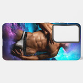 SlipperyJoe Muskel-Unterhosen-Wulst lebhaft h Samsung Galaxy Hülle (Linke Seite)