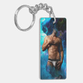 SlipperyJoe Muskel-Unterhosen-Wulst lebhaft h Schlüsselanhänger (Vorderseite links)