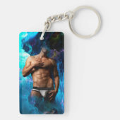 SlipperyJoe Muskel-Unterhosen-Wulst lebhaft h Schlüsselanhänger (Rückseite)