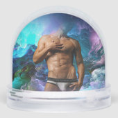 SlipperyJoe Muskel-Unterhosen-Wulst lebhaft h Schneekugeln (Rückseite)