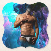 SlipperyJoe Muskel-Unterhosen-Wulst lebhaft h Untersetzer (Vorderseite)