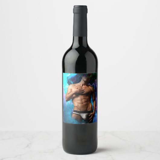 SlipperyJoe Muskel-Unterhosen-Wulst lebhaft h Weinetikett (Vorderseite)