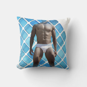 SlipperyJoe muskulöser Mann sechs Packungen abs mä Kissen