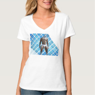 SlipperyJoe muskulöser Mann sechs Packungen abs mä T-Shirt