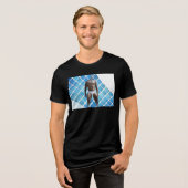 SlipperyJoe muskulöser Mann sechs Packungen abs mä Tri-Blend Shirt (Vorderseite voll)