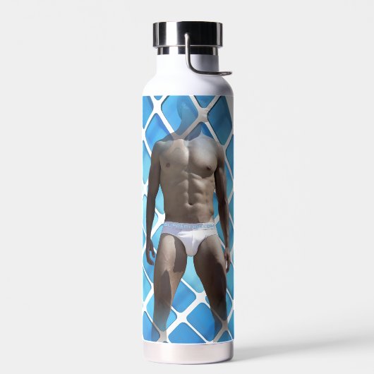 SlipperyJoe muskulöser Mann sechs Packungen abs mä Trinkflasche (Links)