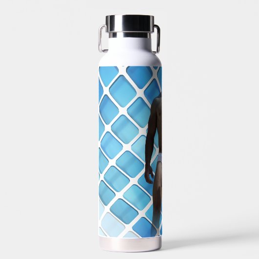 SlipperyJoe muskulöser Mann sechs Packungen abs mä Trinkflasche (Vorne)