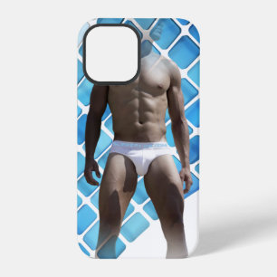 SlipperyJoe muskulöser Mann Sixpack männlich weiß iPhone 12 Pro Hülle
