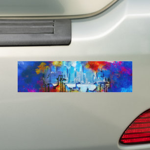 SlipperyJoe NYC Graffiti Mond umgeben von wirbelnd Autoaufkleber