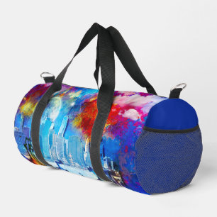 SlipperyJoe NYC Graffiti Mond umgeben von wirbelnd Duffle Bag