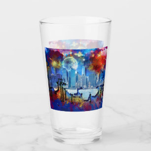 SlipperyJoe NYC Graffiti Mond umgeben von wirbelnd Glas