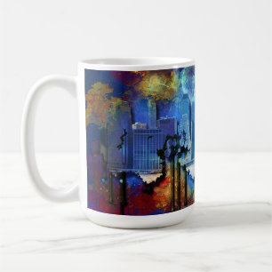 SlipperyJoe NYC Graffiti Mond umgeben von wirbelnd Kaffeetasse