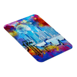 SlipperyJoe NYC Graffiti Mond umgeben von wirbelnd Magnet