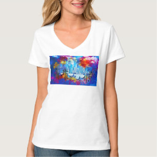 SlipperyJoe NYC Graffiti Mond umgeben von wirbelnd T-Shirt