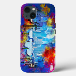 SlipperyJoe NYC Graffiti-Moon umringt wirbelnd Case-Mate iPhone Hülle