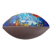 SlipperyJoe NYC Graffiti-Moon umringt wirbelnd Football (Gedreht 270)