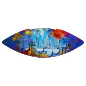 SlipperyJoe NYC Graffiti-Moon umringt wirbelnd Football (Panel)