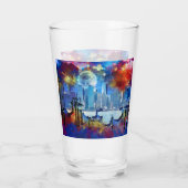 SlipperyJoe NYC Graffiti-Moon umringt wirbelnd Glas (Rückseite)