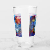 SlipperyJoe NYC Graffiti-Moon umringt wirbelnd Glas (Rechts)