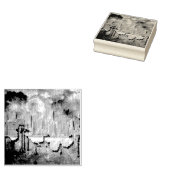 SlipperyJoe NYC Graffiti-Moon umringt wirbelnd Gummistempel (Stempel)