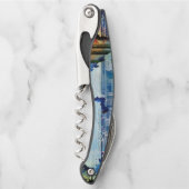 SlipperyJoe NYC Graffiti-Moon umringt wirbelnd Kellnermesser (Vorderseite)