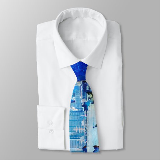 SlipperyJoe NYC Graffiti-Moon umringt wirbelnd Krawatte (Gebunden)