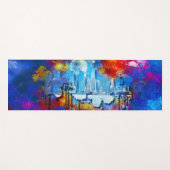 SlipperyJoe NYC Graffiti-Moon umringt wirbelnd Yogamatte (Vorderseite (Horizontal))