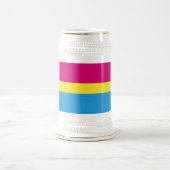 SlipperyJoe pansexual Stolz Fahne rosa Bernstein Bierglas (Mittel)