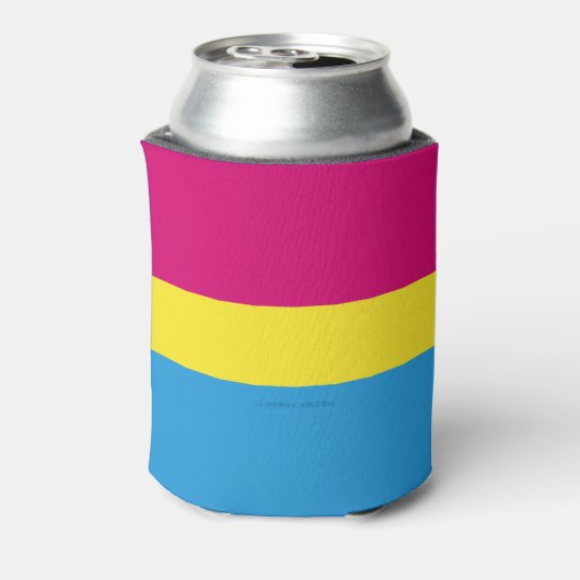 SlipperyJoe pansexual Stolz Fahne rosa Bernstein Dosenkühler (Kanne Rückseite)